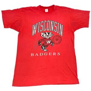 Vintage 90s Fruit of the Loom UW-Madison Wisconsin Badgers Single Stitch T shirt